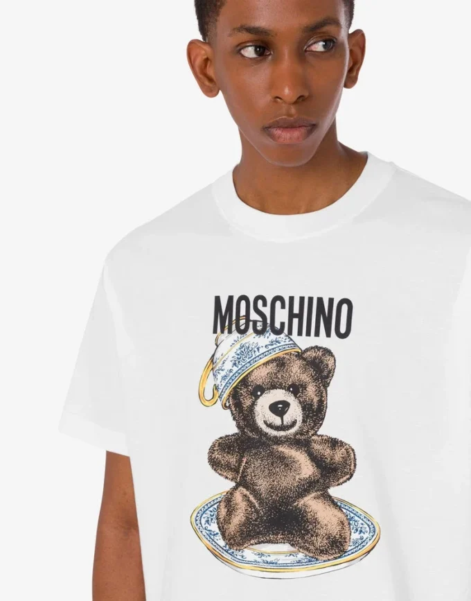 Organic cotton jersey T-shirt Moschino Teddy Bear