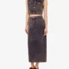 Overtinted cotton canvas vest