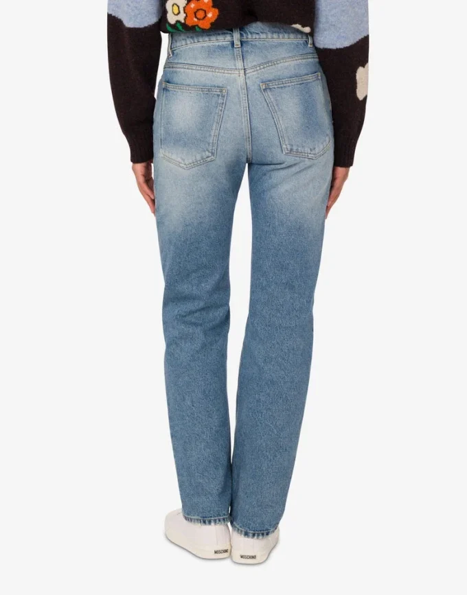 Patchwork denim pants