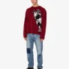 Patcwork cotton denim pants