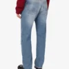 Patcwork cotton denim pants
