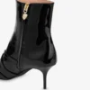 Patent leather ankle boots