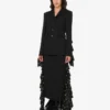 Polka Dots wool blend diagonal jacket