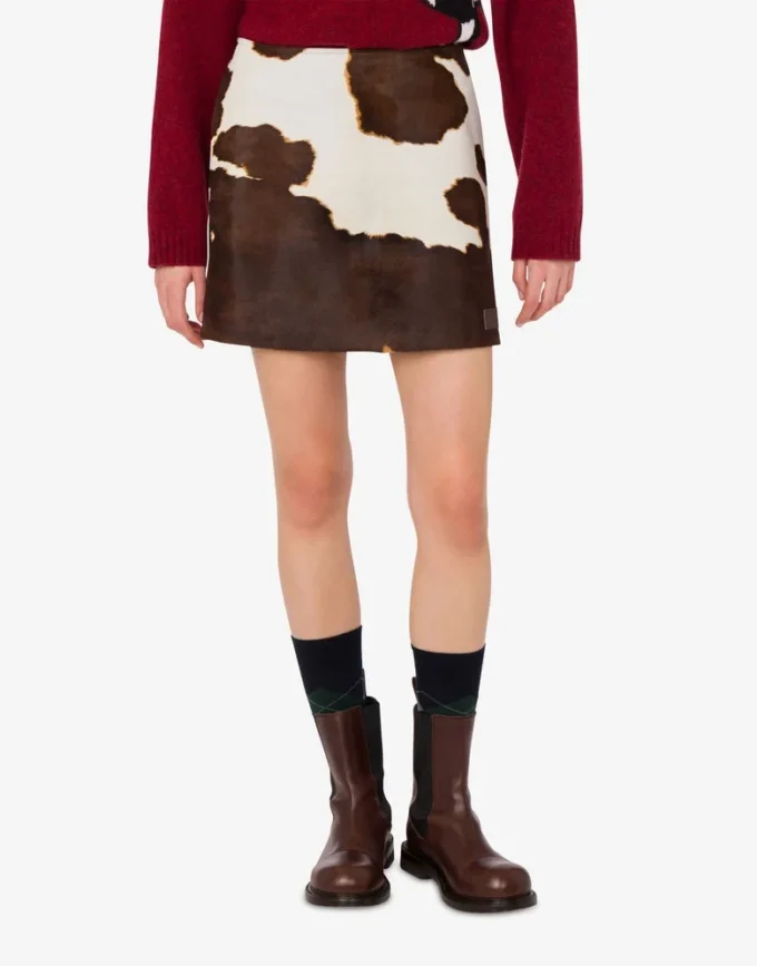 Pony skin miniskirt
