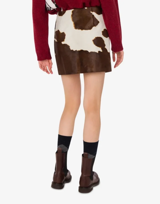 Pony skin miniskirt