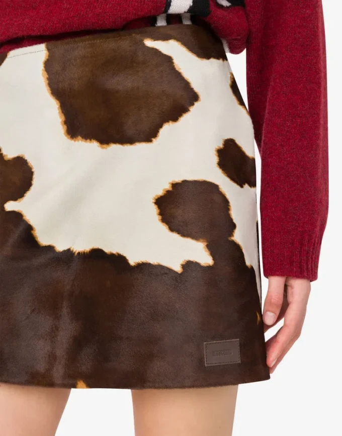 Pony skin miniskirt