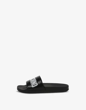 Pool slides in rubber with logo