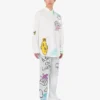 Printed cotton bull trousers