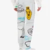 Printed cotton bull trousers