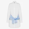 Printed cotton poplin dress