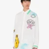 Printed cotton poplin shirt
