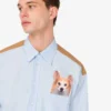 Printed cotton poplin shirt