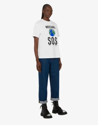 Printed organic cotton jersey T-shirt