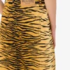 Printed stretch cotton gabardine skirt