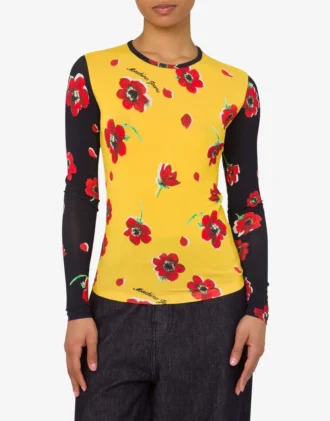 Printed stretch jersey T-shirt