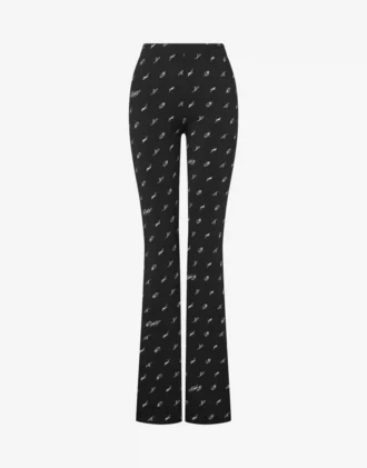 Printed technical jersey leggings