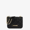 Quilted shoulder bag with logo