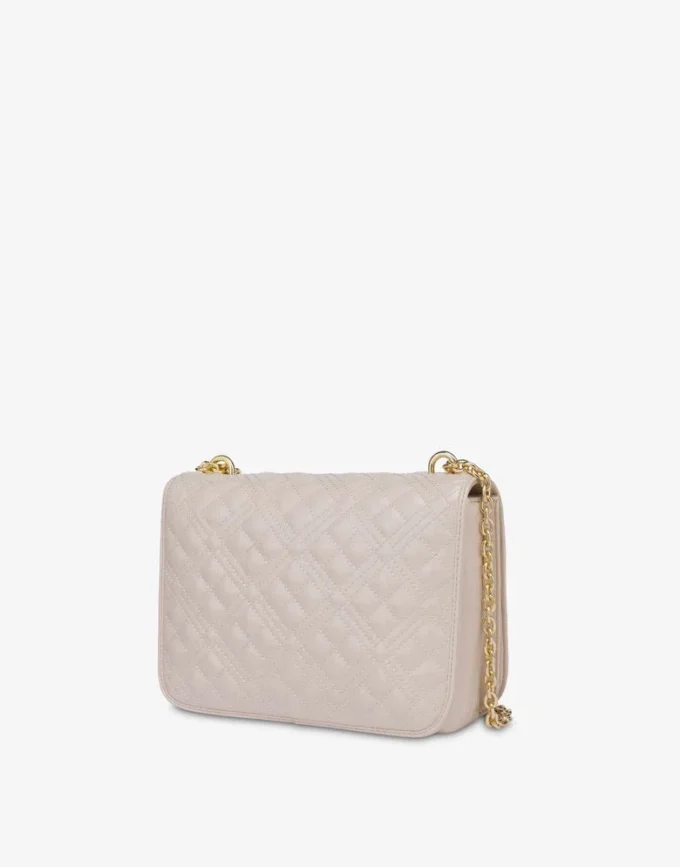 Quilted shoulder bag with logo