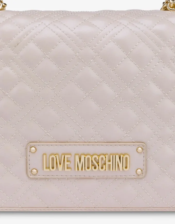 Quilted shoulder bag with logo