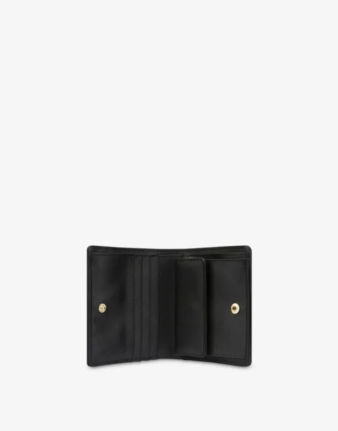 Quilted wallet with logo