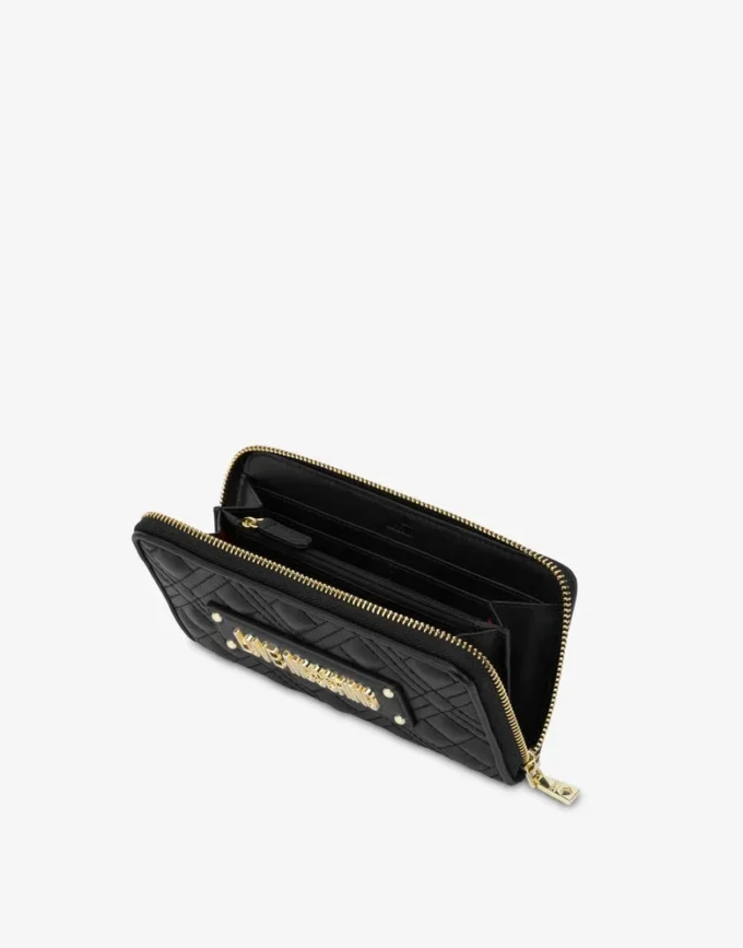 Quilted zip-around wallet
