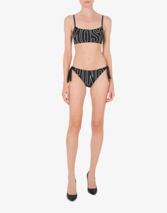 Rubber Logo Bandeau Bikini Top