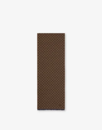 Scarf with all-over Double Question Mark detail