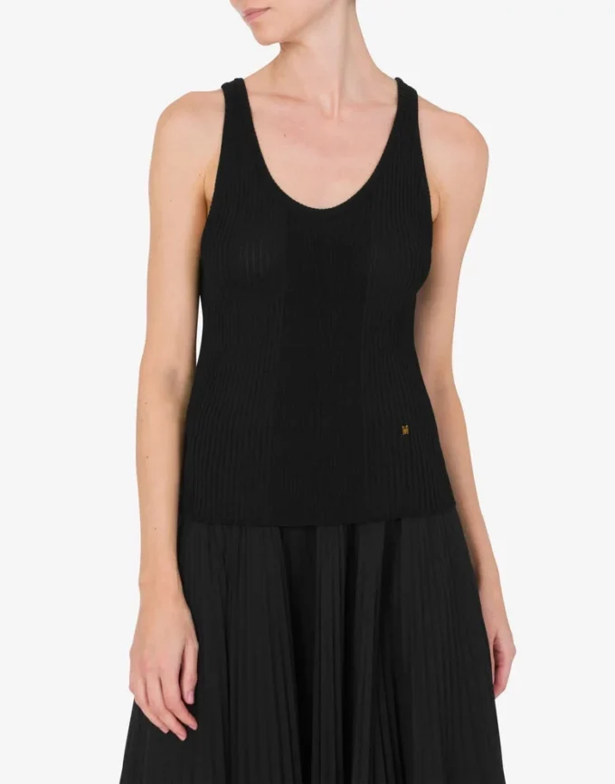 Shiny viscose tank top Golden M