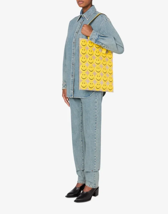 Shopper in suede Allover Smiley®