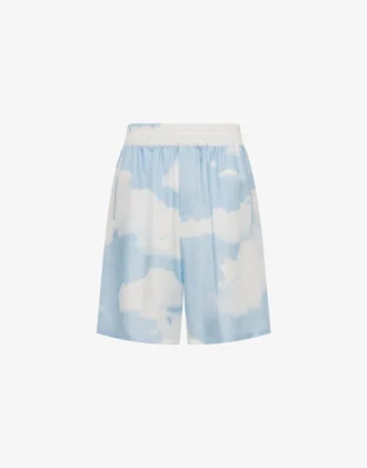 Silk twill bermuda shorts Archive Clouds