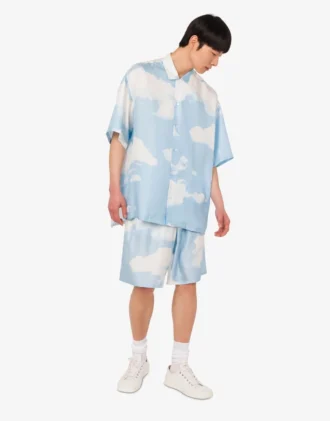 Silk twill bermuda shorts Archive Clouds