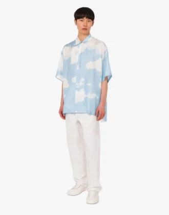 Silk twill shirt Archive Clouds