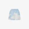Silk twill shorts Archive Clouds