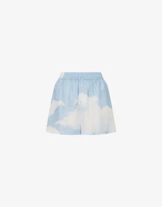 Silk twill shorts Archive Clouds