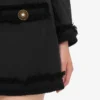 Stretch bouclé miniskirt