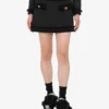 Stretch bouclé miniskirt
