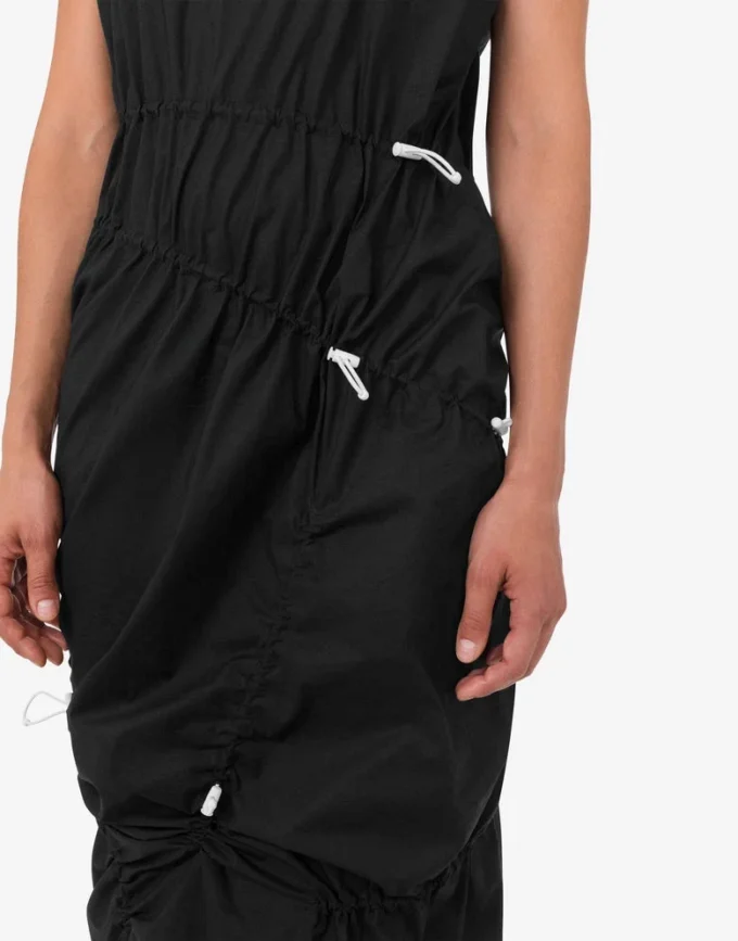 Stretch cotton poplin dress