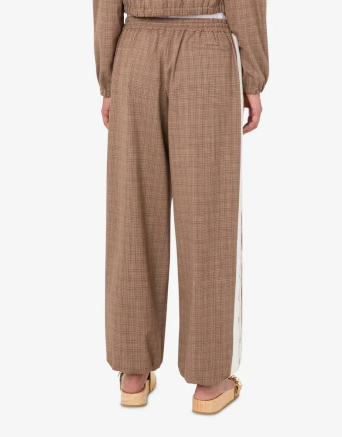 Stretch wool blend cloth pants
