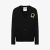 Wool and Cashmere Cardigan Laurel Crown Embroidery