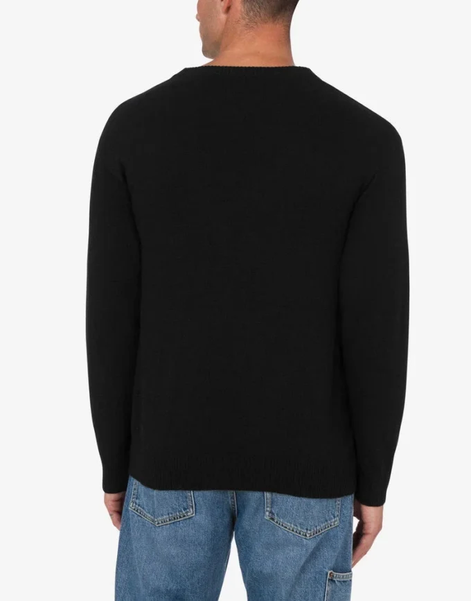 Wool and Cashmere Cardigan Laurel Crown Embroidery