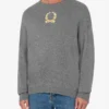 Wool and Cashmere Pullover Laurel Crown Embroidery
