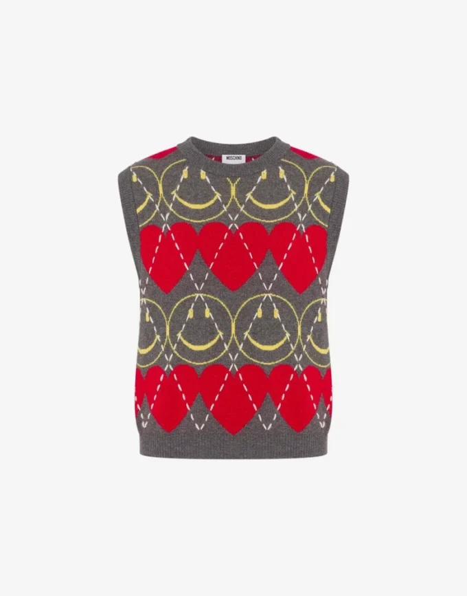 Wool blend sleeveless sweater Smiley®