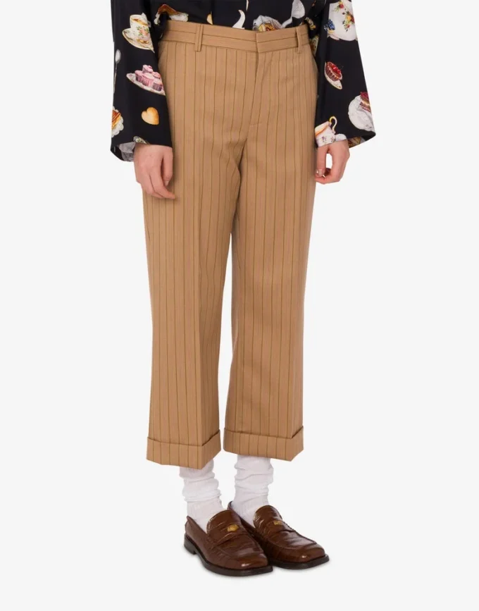 Wool crop pants