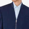 Yarn-dyed pinstriped wool jacket